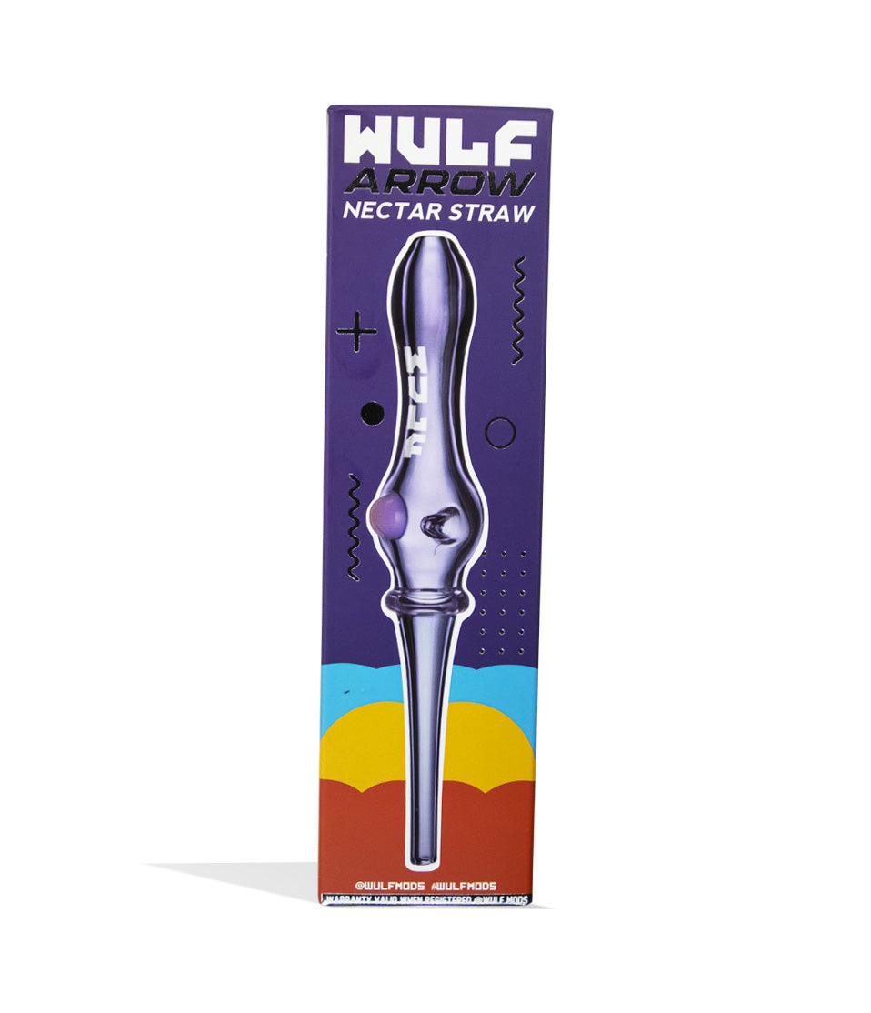 Purple Wulf Mods Arrow Nectar Straw Packaging Front View on White Background