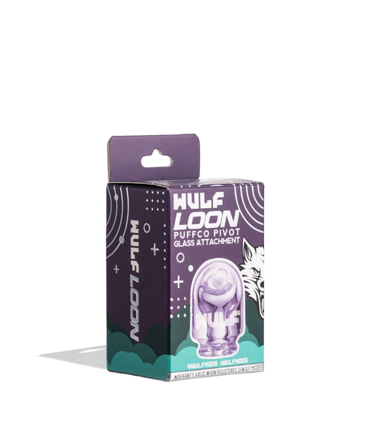 Purple Wulf Mods Loon Puffco Pivot Top packaging on white background