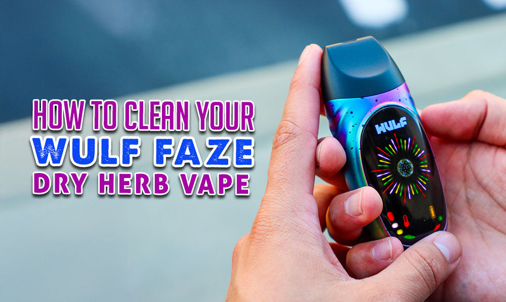 man holding Wulf Faze Dry Herb Vape outside