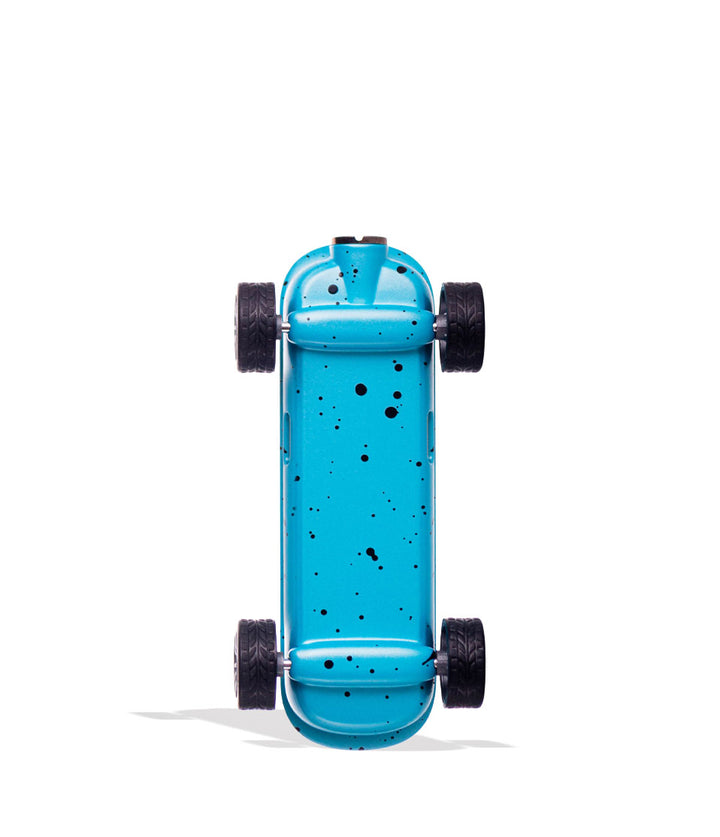 Blue Black Spatter Wulf Mods Deck Skateboard Voltage Battery Back View on White Background
