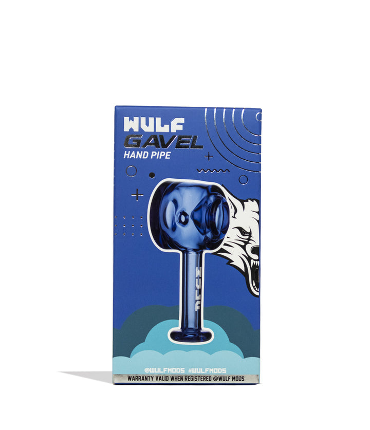 Blue Wulf Mods Gavel Hand Pipe Packaging Front View on White Background