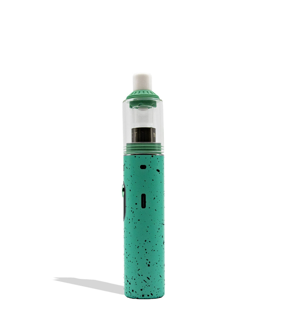 Wulf Orbit 2.0 teal black spatter USB-C port side view